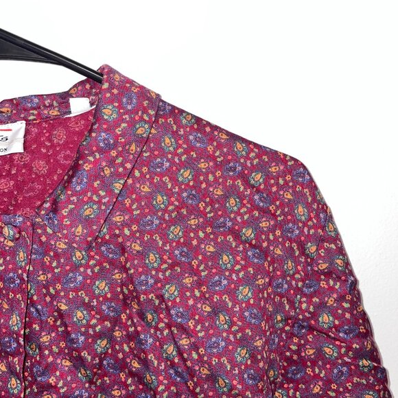 Talbots Petite Collection Women's Paisley Button-Up Blouse Size 10 - Picture 2 of 7